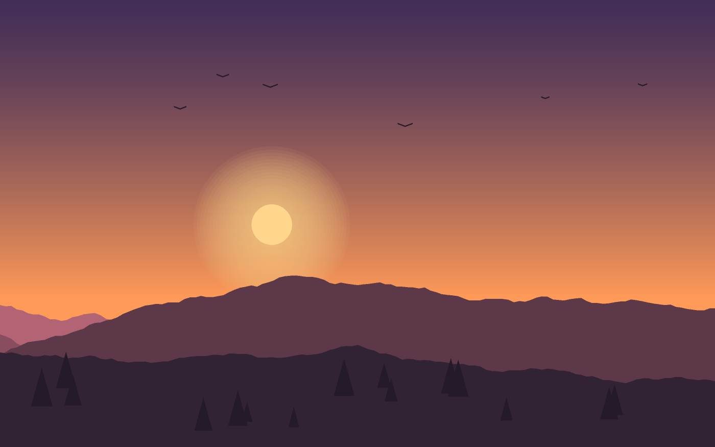 Illustrazione di un paesaggio