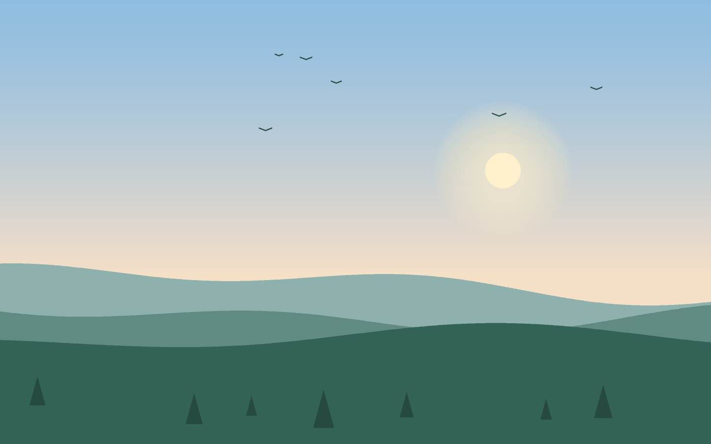 Illustrazione di un paesaggio