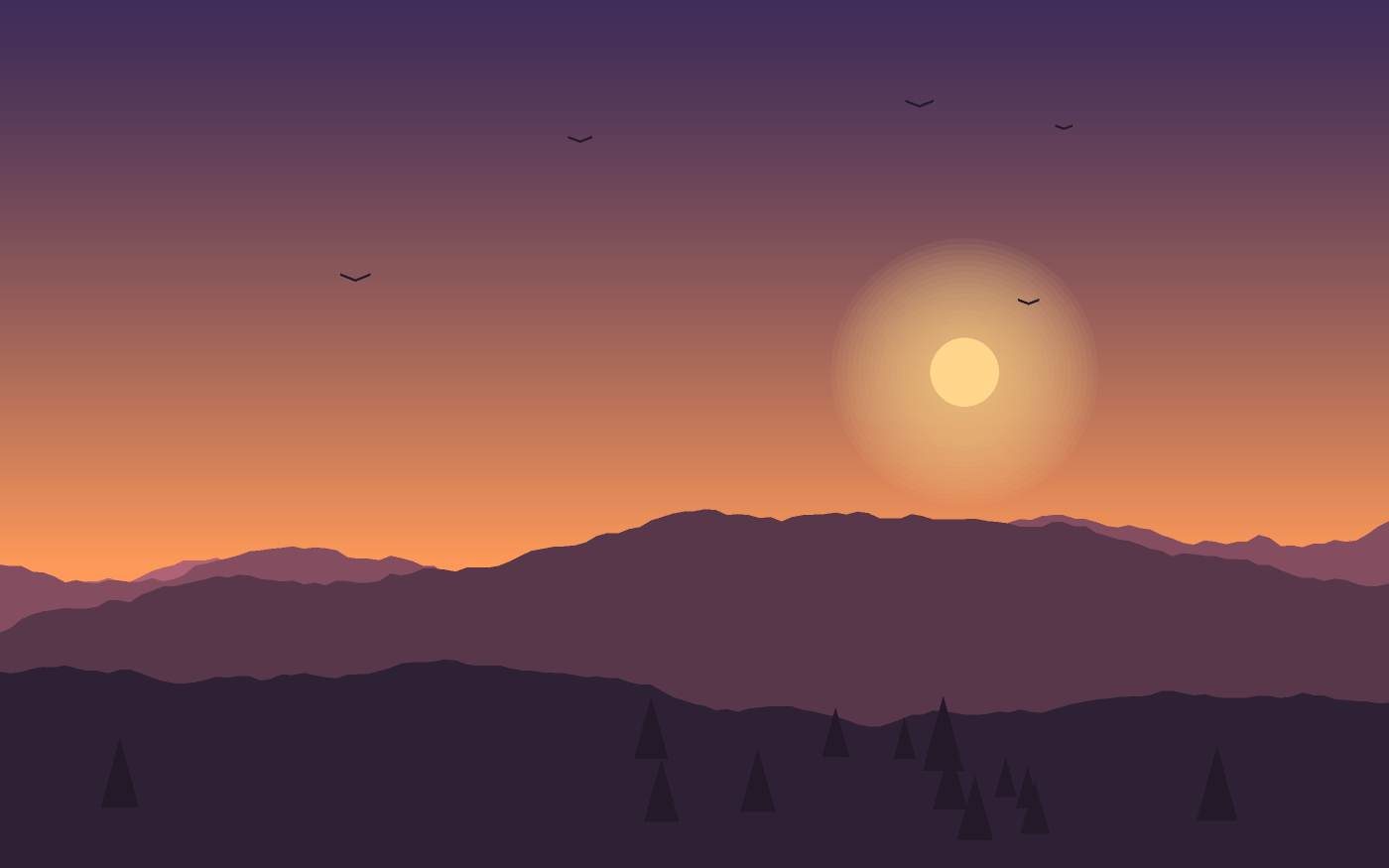 Illustrazione di un paesaggio