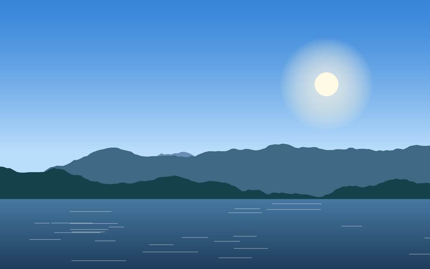 Ilustração de uma paisagem