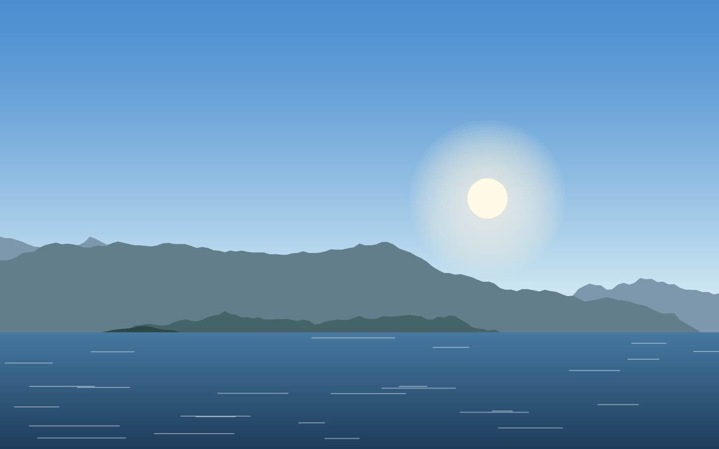 Ilustração de uma paisagem